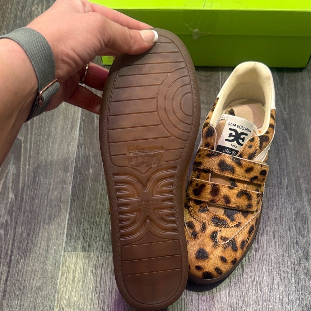 Sam Edelman x Free People Talia Leopard Print Sneakers Sz 8 - Picture 6 of 13